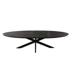 Ovale Eettafels-Starfurn - Eettafel Brandy - Zwart - 90x160x76 cm