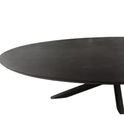 Ovale Eettafels-Starfurn - Eettafel Brandy - Zwart - 90x160x76 cm