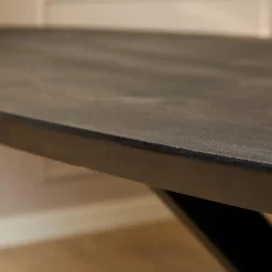 Houten Eettafels|Ovale Eettafels-Starfurn - Eettafel Brandy - Zwart - 100x210x76 cm