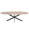 Ovale Eettafels-Starfurn - Eettafel Ferris - Bruin - 110x240x76 cm