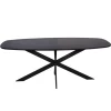 Ovale Eettafels-Starfurn - Eettafel Ferris - Zwart - 100x200x76 cm