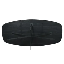 Ovale Eettafels-Starfurn - Eettafel Ferris - Zwart - 100x200x76 cm