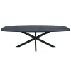 Houten Eettafels|Ovale Eettafels-Starfurn - Eettafel Ferris - Zwart - 110x240x76 cm