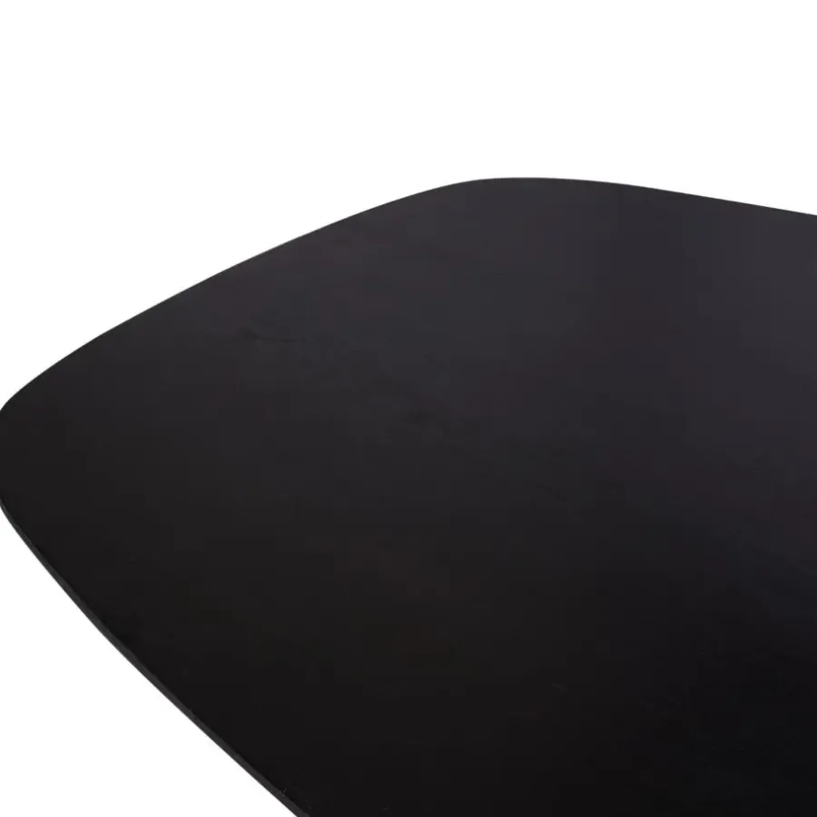 Houten Eettafels|Ovale Eettafels-Starfurn - Eettafel Ferris - Zwart - 110x240x76 cm