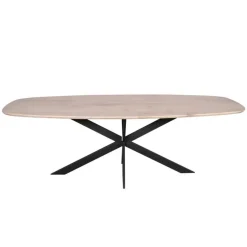 Houten Eettafels|Ovale Eettafels-Starfurn - Eettafel Ferris - Bruin - 100x200x76 cm