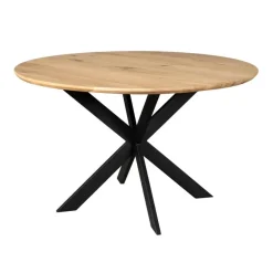 Houten Eettafels|Ronde Eettafels-Starfurn - Eettafel Ferris - Bruin - 150x150x76 cm