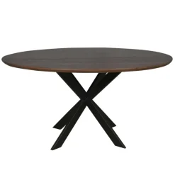 Houten Eettafels|Ronde Eettafels-Starfurn - Eettafel Ferris - Bruin - 150x150x76 cm