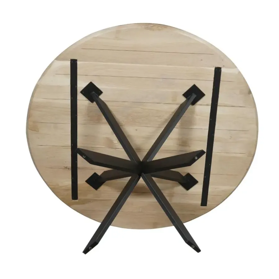 Houten Eettafels|Ronde Eettafels-Starfurn - Eettafel Ferris - Bruin - 150x150x76 cm