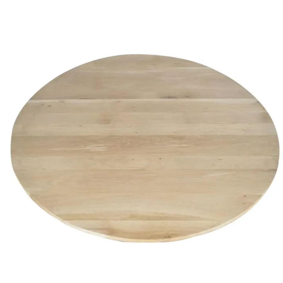 Houten Eettafels|Ronde Eettafels-Starfurn - Eettafel Ferris - Bruin - 150x150x76 cm