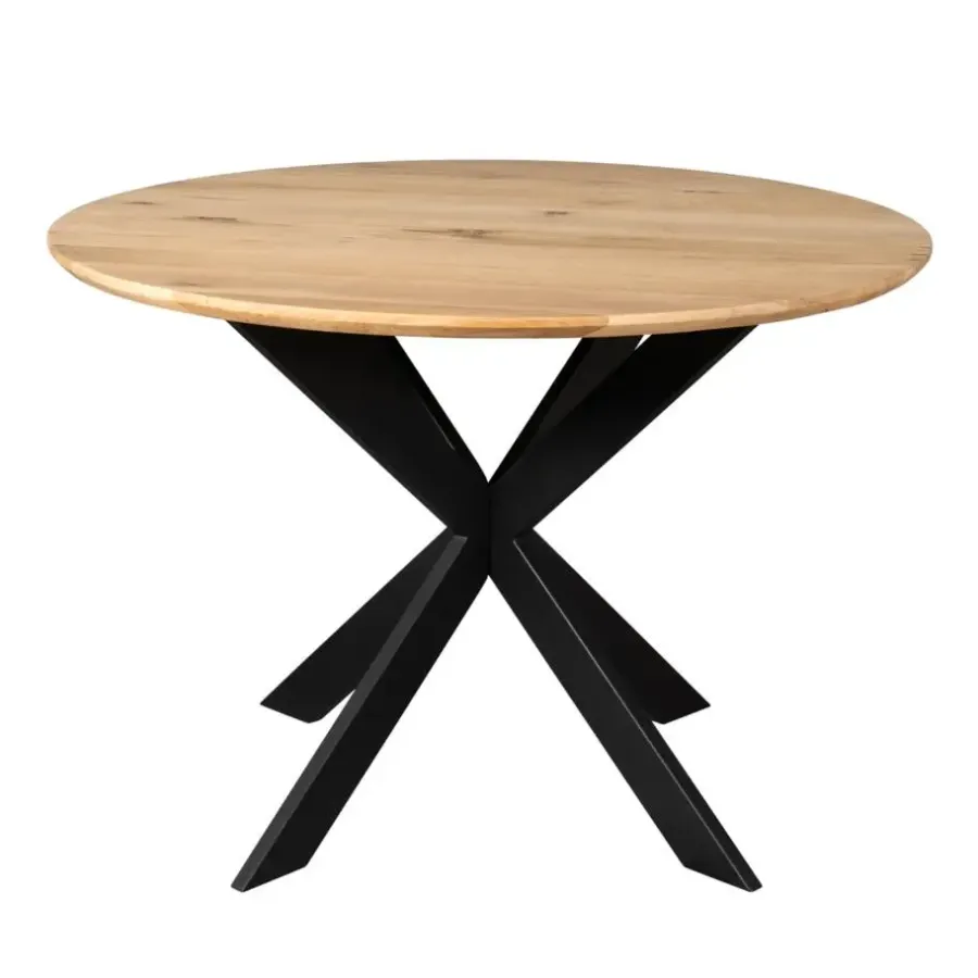 Houten Eettafels|Ronde Eettafels-Starfurn - Eettafel Ferris - Bruin - 110x110x76 cm