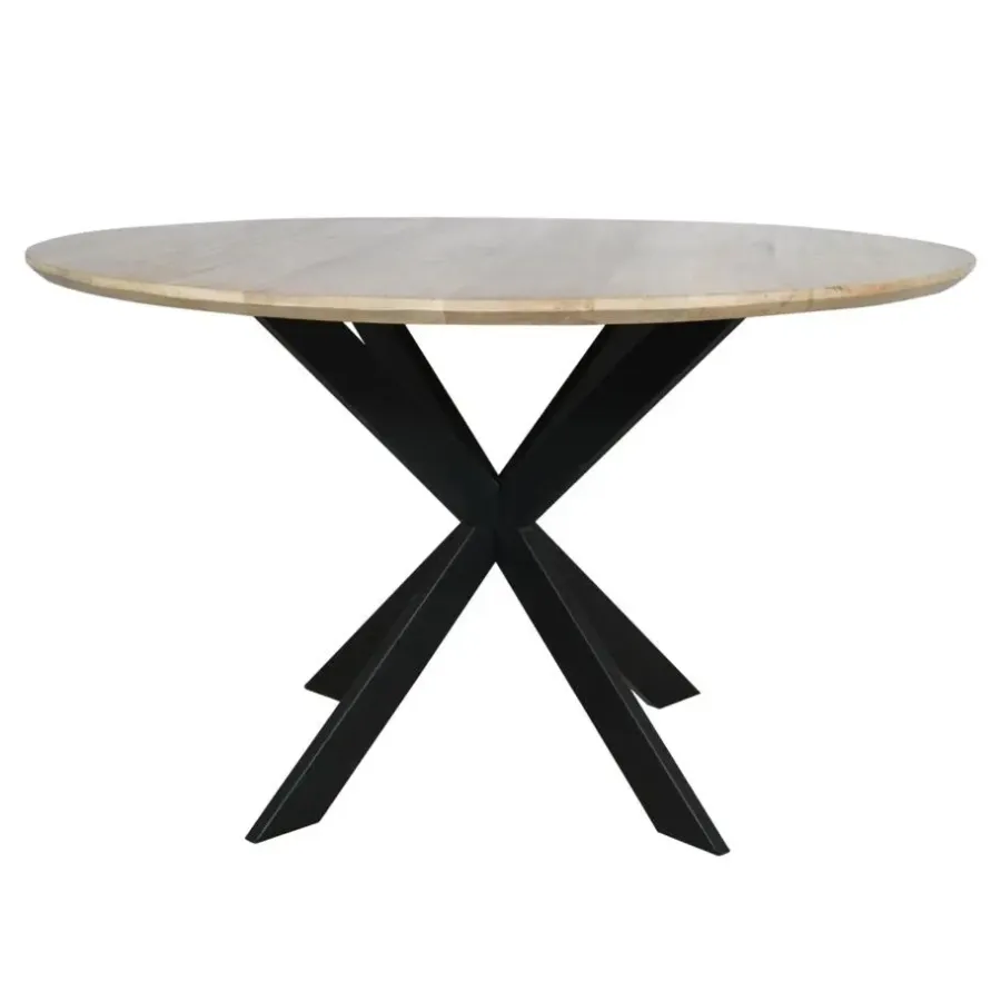 Houten Eettafels|Ronde Eettafels-Starfurn - Eettafel Ferris - Bruin - 110x110x76 cm