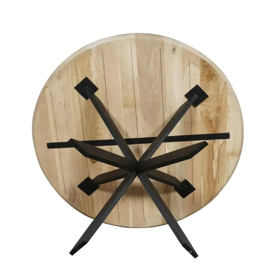 Houten Eettafels|Ronde Eettafels-Starfurn - Eettafel Ferris - Bruin - 110x110x76 cm
