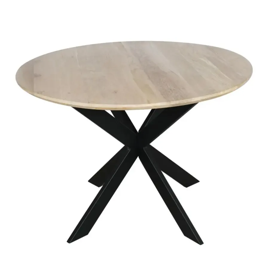 Houten Eettafels|Ronde Eettafels-Starfurn - Eettafel Ferris - Bruin - 110x110x76 cm