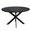 Houten Eettafels|Ronde Eettafels-Starfurn - Eettafel Ferris - Zwart - 130x130x76 cm