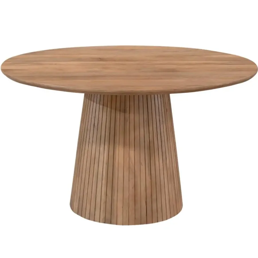 Houten Eettafels|Ronde Eettafels-Starfurn - Eettafel Lana - Bruin - 150x150x76 cm