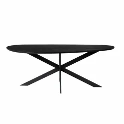 Houten Eettafels-Starfurn - Eettafel Lou - Zwart - 84x180x76 cm
