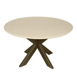 Houten Eettafels|Ronde Eettafels-Starfurn - Eettafel Madison - Beige - 150x150x76 cm
