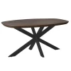 Ovale Eettafels-Starfurn - Eettafel Madison - Zwart - 90x160x76 cm