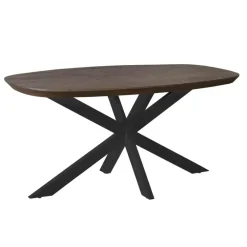 Ovale Eettafels-Starfurn - Eettafel Madison - Zwart - 90x160x76 cm
