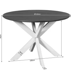 Ronde Eettafels|Houten Eettafels-Starfurn - Eettafel Madison - Bruin - 110x110x76 cm