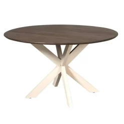 Ronde Eettafels-Starfurn - Eettafel Madison - Bruin - 130x130x76 cm