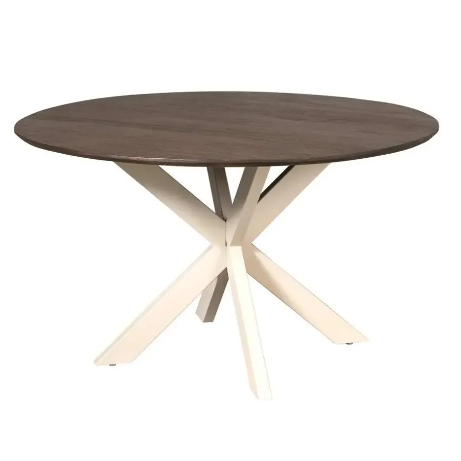 Ronde Eettafels-Starfurn - Eettafel Madison - Bruin - 130x130x76 cm