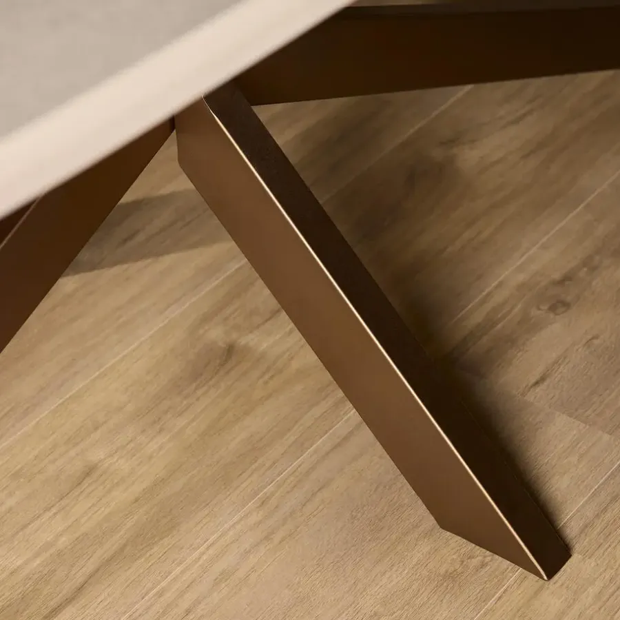 Ovale Eettafels|Houten Eettafels-Starfurn - Eettafel Madison - Beige - 100x280x76 cm