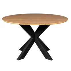 Ronde Eettafels-Starfurn - Eettafel Madison - Bruin - 150x150x76 cm
