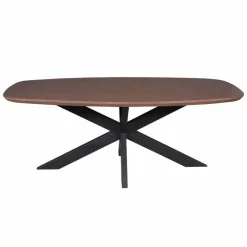 Ovale Eettafels-Starfurn - Eettafel Madison - Zwart - 100x280x76 cm
