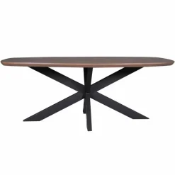 Ovale Eettafels-Starfurn - Eettafel Madison - Zwart - 100x280x76 cm