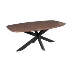 Ovale Eettafels-Starfurn - Eettafel Madison - Zwart - 100x280x76 cm