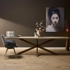 StarFurn - Eettafel Madison 280 cm Deens Ovaal - zand/brons