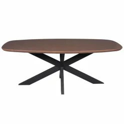 StarFurn - Eettafel Madison 280 cm Deens Ovaal walnoot - zwart
