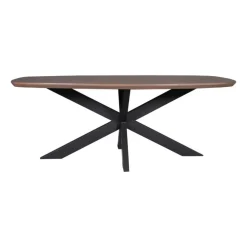 StarFurn - Eettafel Madison 280 cm Deens Ovaal walnoot - zwart