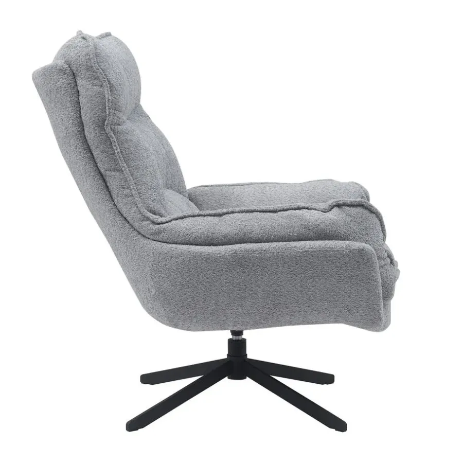 Fauteuils-Starfurn - Fauteuil Vera - Grijs - 83x115x59 cm