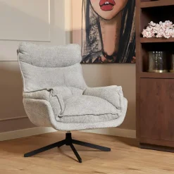 Fauteuils-Starfurn - Fauteuil Vera - Grijs - 83x115x59 cm