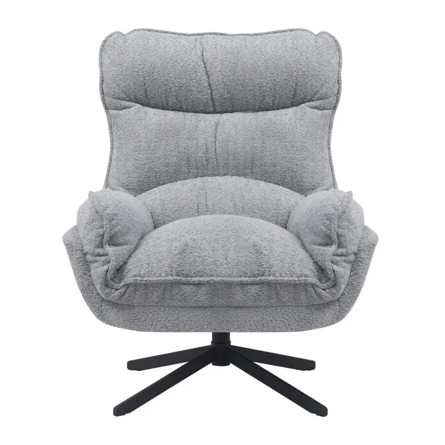 Fauteuils-Starfurn - Fauteuil Vera - Grijs - 83x115x59 cm
