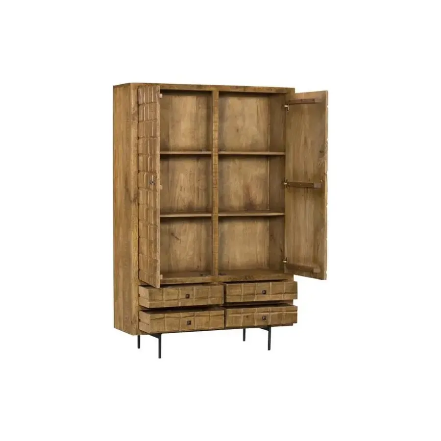 Wandkasten-StarFurn - Kabinet Brandy - 100 cm - naturel