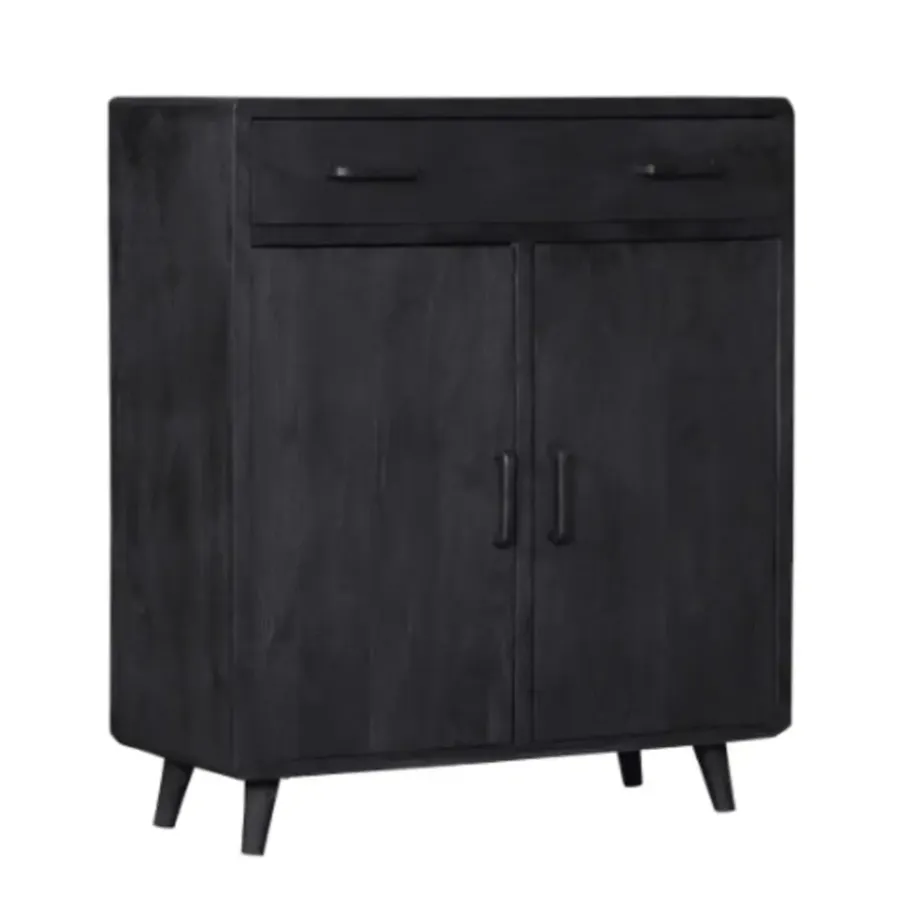 Wandkasten-StarFurn - Kabinet kast Omaha - 100 cm - zwart