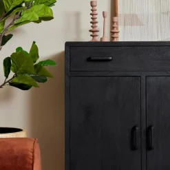 Wandkasten-StarFurn - Kabinet kast Omaha - 100 cm - zwart