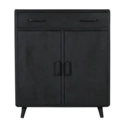 Wandkasten-StarFurn - Kabinet kast Omaha - 100 cm - zwart
