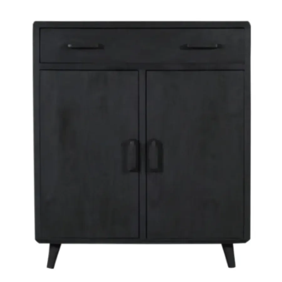 Wandkasten-StarFurn - Kabinet kast Omaha - 100 cm - zwart