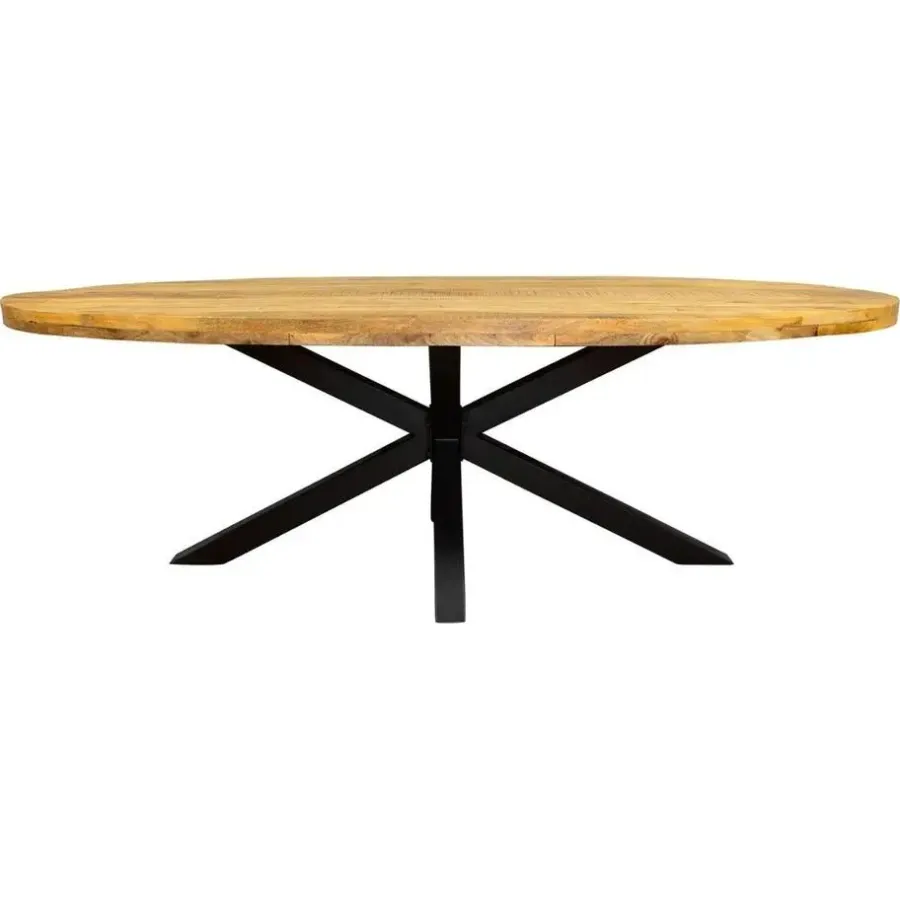 StarFurn - Ovale eettafel Denver - 160 cm - naturel