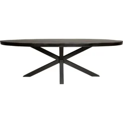 Ovale Eettafels-StarFurn - Ovale eettafel Denver - 210 cm - zwart