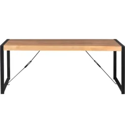 Rechthoekige Eettafels|Houten Eettafels-StarFurn - Rechthoekige eettafel Boaz - 220 cm - naturel