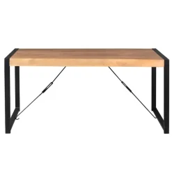 Rechthoekige Eettafels|Houten Eettafels-StarFurn - Rechthoekige eettafel Boaz - 180 cm - naturel