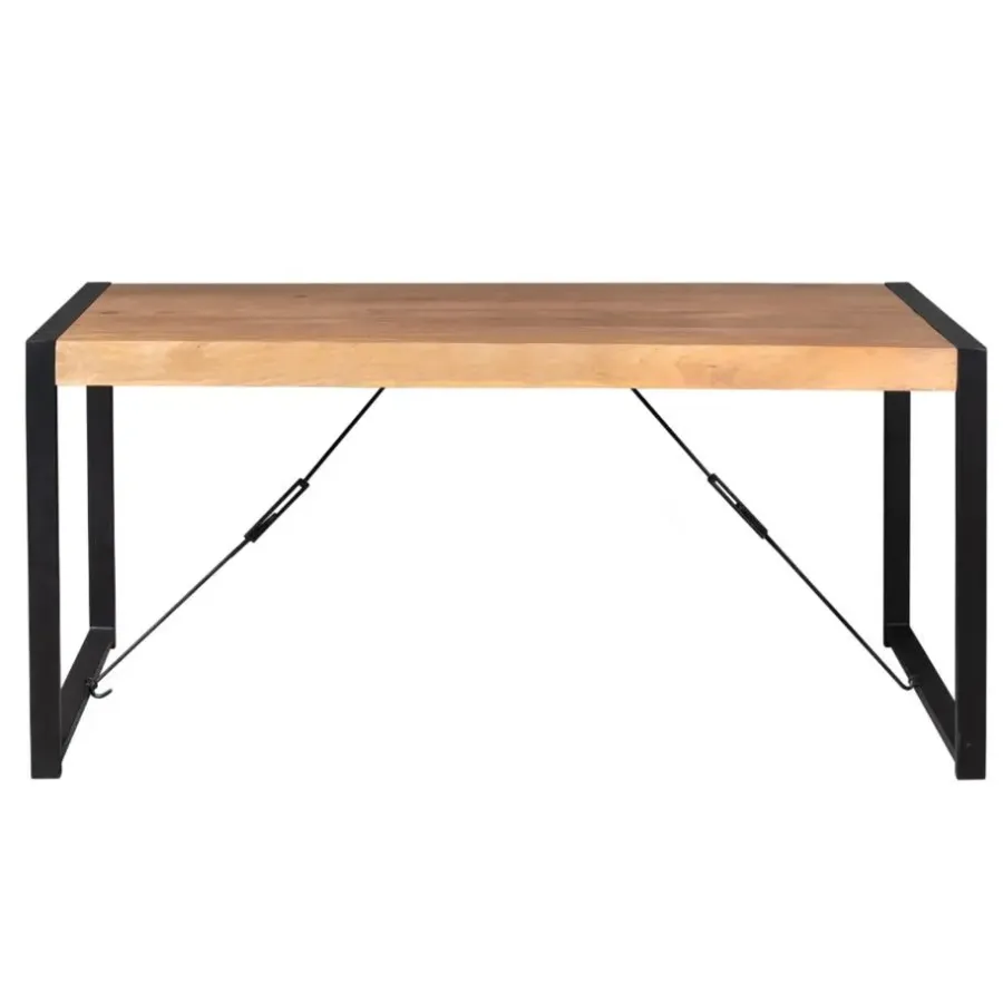 Rechthoekige Eettafels|Houten Eettafels-StarFurn - Rechthoekige eettafel Boaz - 180 cm - naturel