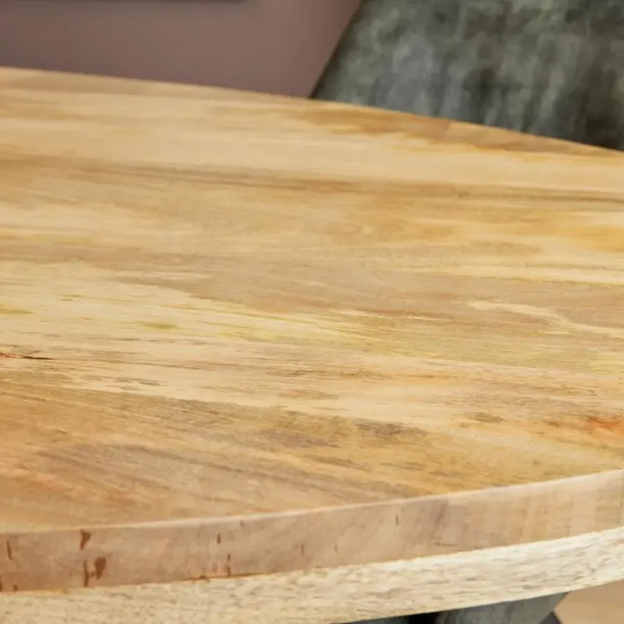Houten Eettafels|Ronde Eettafels-StarFurn - Ronde eettafel Denver - ø130 cm - naturel