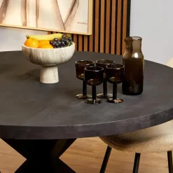 StarFurn - Ronde eettafel Denver - ø130 cm - zwart