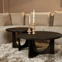 Salontafels-StarFurn - Salontafel Guus - zwart - 60 cm